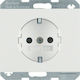 Hager K.1 Single Walled Power Socket White