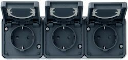 Hager Cubyko Power Socket Gray 1pcs