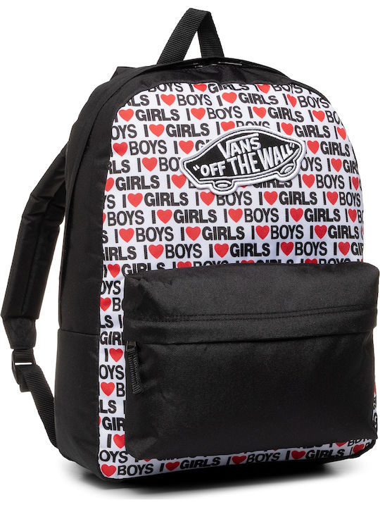 Vans Hearst Realm Backbag Σχολική Τσάντα Πλάτης Γυμνασίου - Λυκείου σε Μαύρο χρώμα 22lt