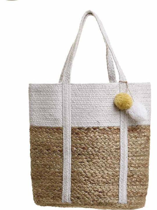 Ble Resort Collection Stroh Strandtasche Beige