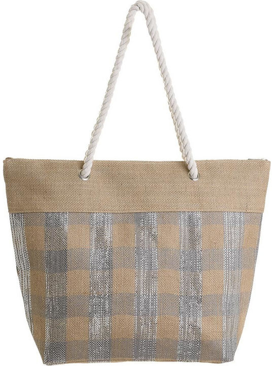 Ble Resort Collection Fabric Beach Bag Silver