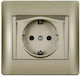 Elmark Rhyme Power Socket Champagne 1pcs