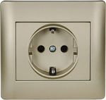 Elmark Rhyme Champagne Power Socket Champagne