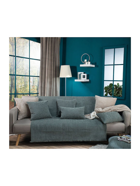 Teoran Solid Sofa Throw 2 Seater Chenille 180x2...