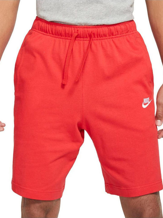 Nike Sportswear Club Fleece Αθλητική Ανδρική Βερμούδα Κόκκινη