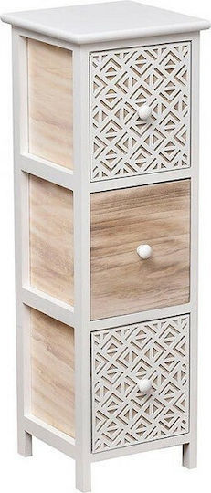 Eurocasa Boden Badezimmerregal Hölzernes mit 3 Regalen 25x25x77cm