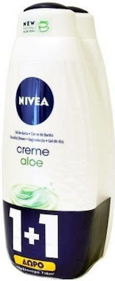 Nivea Creme Aloe Shower Cream 2x750ml