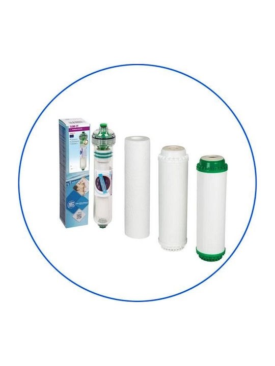 Aqua Filter Ανταλλακτικό Φίλτρο Νερού Κάτω Πάγκου από Ενεργό Άνθρακα 10" FP3-HJ-K1 4τμχ