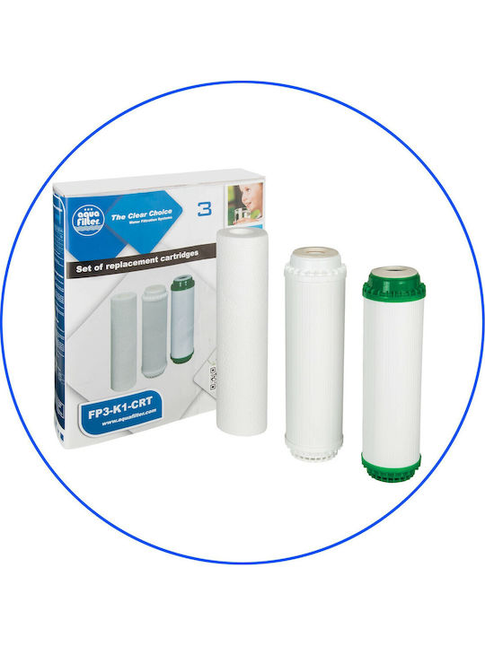 Aqua Filter Under Sink Water Filter Replacement made of Activated Carbon 10" FP3-K1-CRT 3pcs
