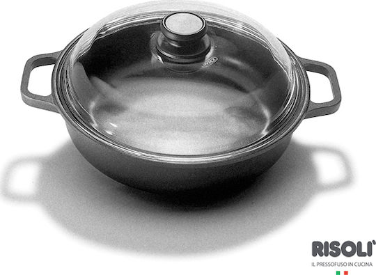 Risoli Blackplus Untiefe Topf aus Aluminiumguss 32cm