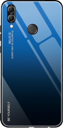 Hurtel Gradient Glass Back Cover Plastic Negru (Huawei P Smart 2019)
