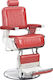 vidaXL Barber Chair with Adjustable Height Red