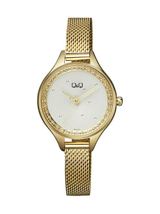 Q&Q Watch with Gold Metal Bracelet