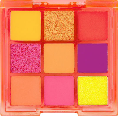 W7 Cosmetics Vivid Eye Shadow Palette in Solid Form Outrageous Orange 9gr