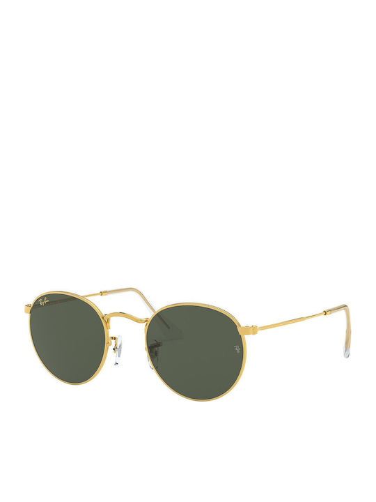 Ray Ban Round Metal Unisex Sunglasses with Gold...