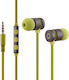Crystal Audio IE-01 In-ear Handsfree με Βύσμα 3.5mm Κίτρινο
