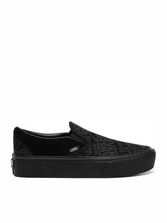 66 Classic Πάνινα Ανδρικά Slip-On Μαύρα