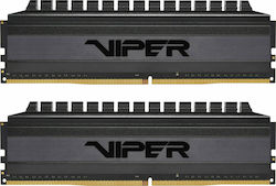 Patriot Viper 4 Blackout 16GB DDR4 RAM με 2 Modules (2x8GB) και Ταχύτητα 3000 για Desktop