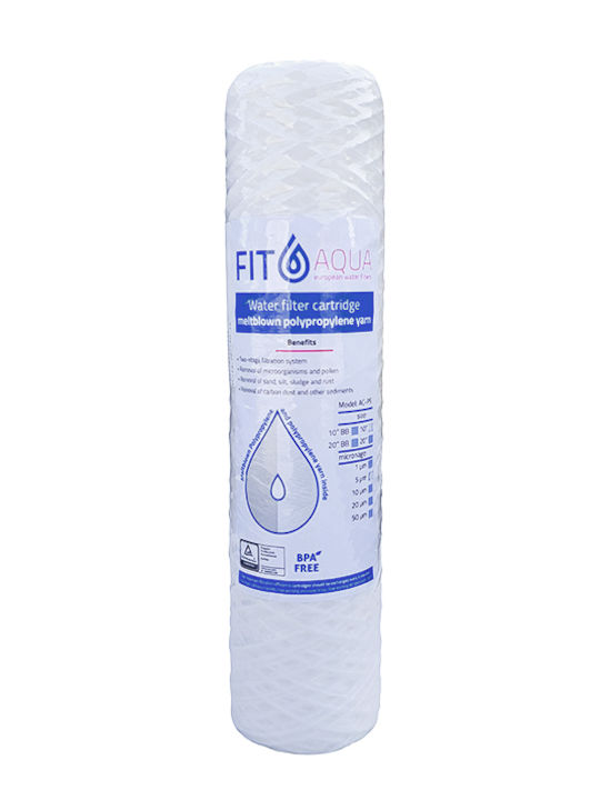 Fit Aqua Water Filter Replacement Central Water Filtration System 10" PP 10" 2in1 5 μm