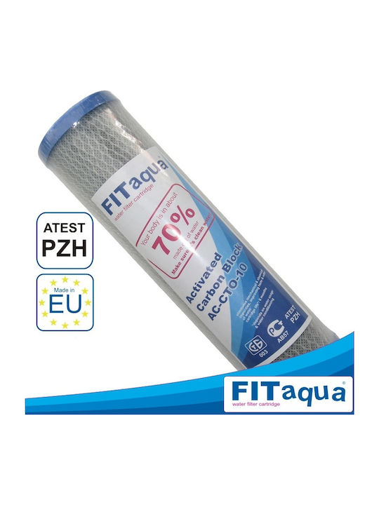 Fit Aqua Ανταλλακτικό Φίλτρο Νερού Αντίστροφης Όσμωσης από Ενεργό Άνθρακα 20" CTO 20″ 5 μm