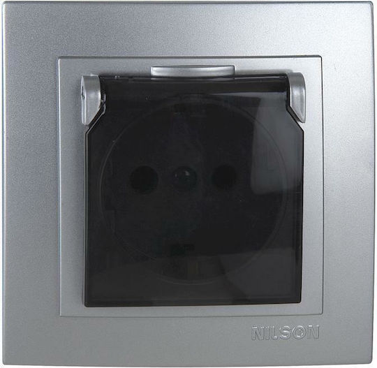 Geyer Nilson Single Walled Power Socket with Silver Lid
