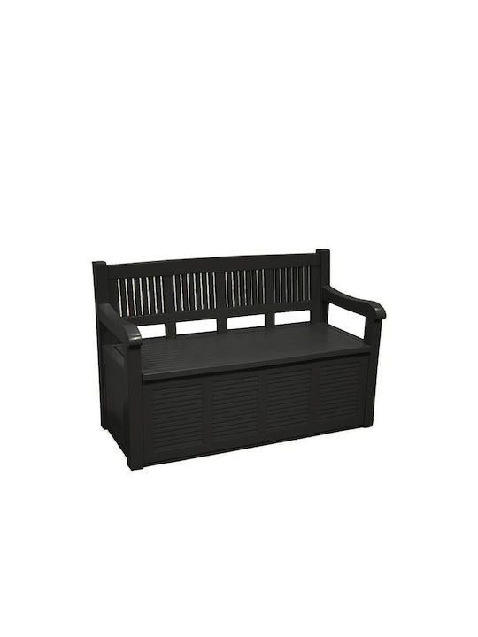 Bench Outdoor Plastic with Chest 130x60x85cm