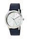 Guess Ανδρικό Ρολόι 39mm Μπαταρίας με Μπλε Υφασμάτινο Λουράκι