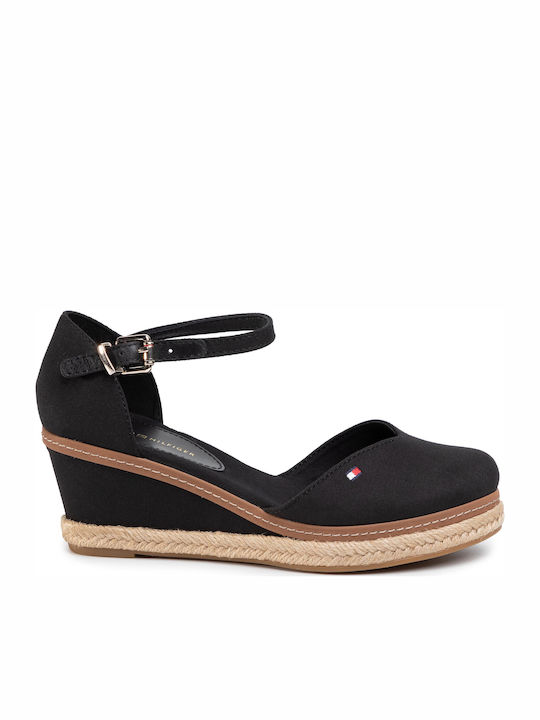 Damenplattformen im Espadrilles-Stil Schwarz