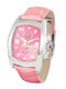 Chronotech Women's Watch with Pink Leather Strap