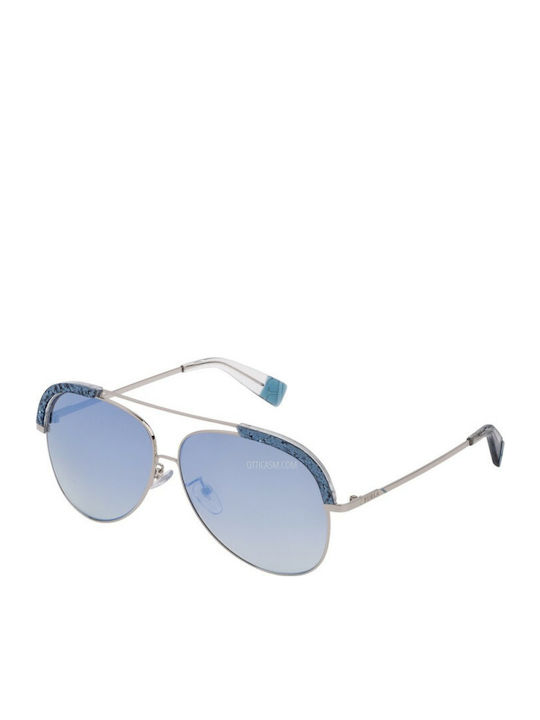 Furla Women's Sunglasses with Silver Metal Frame SFU284 579B