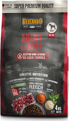 Belcando Adult GF Beef 4kg Dry Food Grain Free for Adult Dogs with Beef