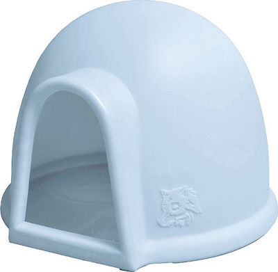 Telcom Igloo Căsuță pentru Câine Plastic Igloo Pentru Exterior Albastru 18x59x37cm