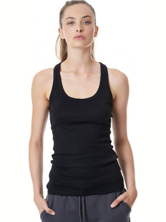 BodyTalk 1201-900221 Women's Athletic Cotton Blouse Sleeveless Black
