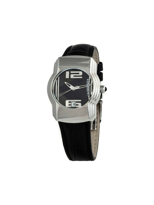 Chronotech Uhr mit Schwarz Lederarmband CT7279B-04