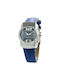 Chronotech Watch with Navy Blue Leather Strap CT7280B-09