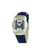 Chronotech Uhr mit Marineblau Lederarmband CT7279B-09