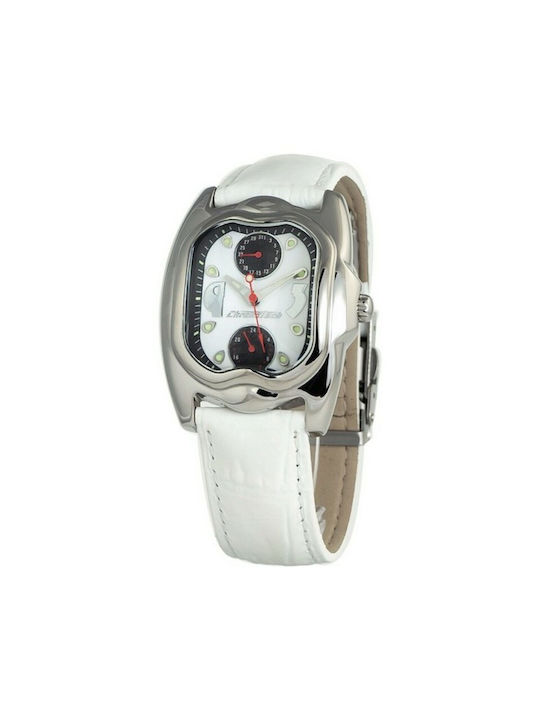 Chronotech Watch Chronograph with White Leather...