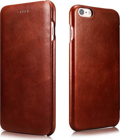 iCarer Vintage Curved Edge Book Piele artificială Maro (iPhone 6/6s Plus)