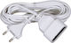 VK Lighting Удължителен кабел с прекъсвач с дължина 5м с диаметър 2 x 0.75mm² Бял