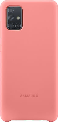 Samsung Silicone Cover Umschlag Rückseite Silikon Rosa (Galaxy A71) EF-PA715TPEGWW EF-PA715TPEGEU