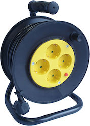 Spot Light Verlängerungskabel Rolle 4 Steckdosen mit 50m Kabel