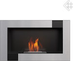 Kratki Golf Qube Tuv Indoor Wall Mounted Bioethanol Fireplace Black 64.8x15x37.4cm