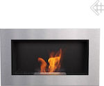 Kratki Golf Tuv Indoor Wall Mounted Bioethanol Fireplace Black 64.8x15x37.4cm