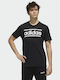 Adidas Linear Graphic Ανδρικό T-shirt Μαύρο με Λογότυπο