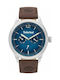 Timberland Saugus Watch Battery with Brown Leather Strap