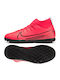 Superfly 7 Club TF Kids Turf Soccer Shoes with Sock Red