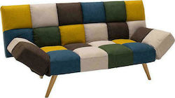 Freddo Three-Seater Fabric Sofa Bed Multicolored 182x81cm