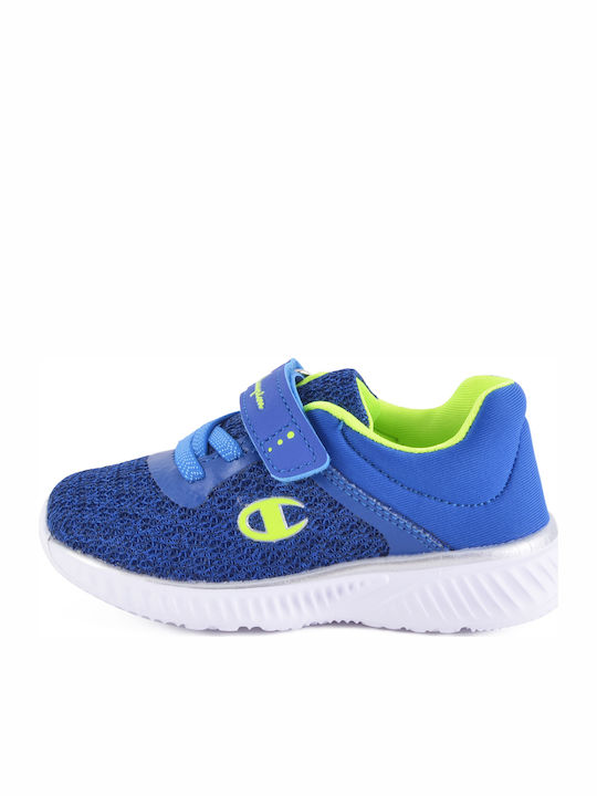 Softy Mesh TD Kids Sports Shoes Running with Hoop & Loop Closure Blue