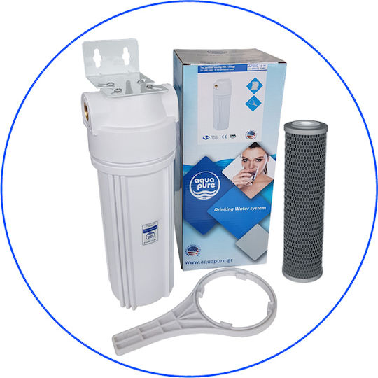 Aqua Pure Home FCCBL-S Συσκευή Φίλτρου Νερού Κάτω Πάγκου / Κεντρικής Παροχής Μονή ½" με Ανταλλακτικό Φίλτρο