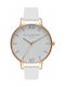 Olivia Burton Watch with White Leather Strap OB16BDW11